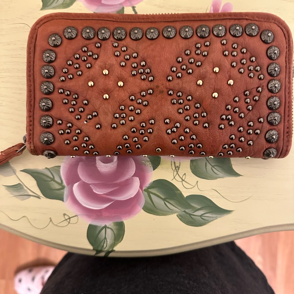 Free People studded wallet